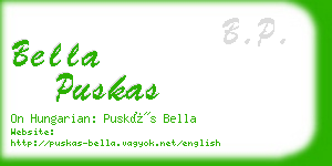 bella puskas business card